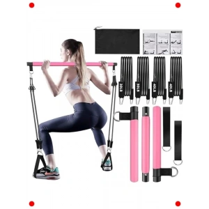 4 Lastikli Pilates Barı - Ayarlanabilir Ev Egzersizi