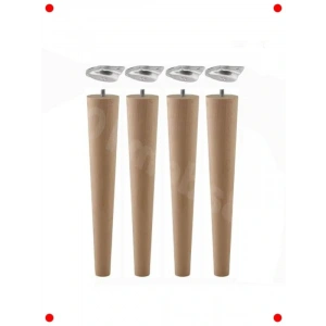 4lü Ahşap  Ayak Seti, 40cm, Bağlantı Aparatlı