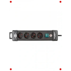 4lü Anahtarlı Çoklu Priz (1.8m Kablo, Topraklı)