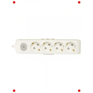 4lü Anahtarlı Topraklı Priz - 2 Metre Çocuk Korumalı