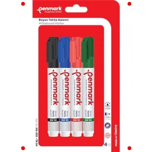 4lü Beyaz Tahta Kalemi Seti - Parlak Renkler