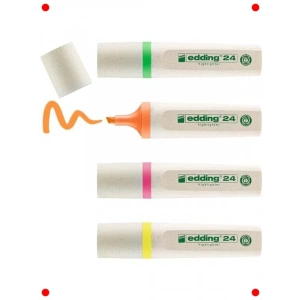 4lü EcoLine Karışık Renk Kesik Uç Fosforlu Kalem Seti