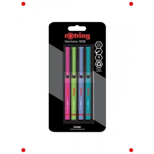 4lü İnce Uçlu Keçe Kalem Seti 0.4 mm - Canlı Renkler