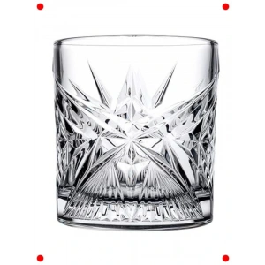 4lü Kristal Görünümlü Viski Kadeh Seti - 210 cc