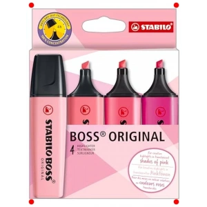 4lü Pembe Tonları Fosforlu Kalem Seti