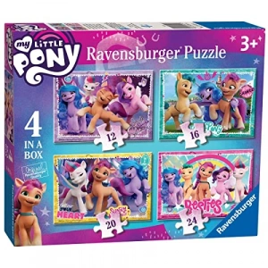 4 Parçalı My Little Pony Temalı Çocuk Puzzle Seti