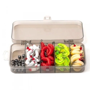 4 Renkli 100 Parça Yumuşak Silikon Olta Yem Seti