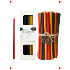 40 Adet 5 Renk Doğal Balmumu Dilek Mumları Seti