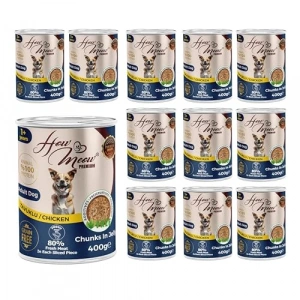 400 Gr Tavuklu ve Jöleli Yetişkin Köpek Konservesi, 12 Adet