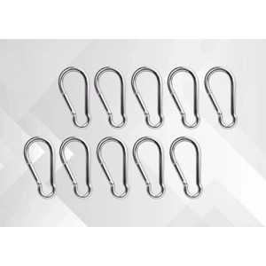 40x20x4 mm Boyutunda 316 Paslanmaz Çelik Karabina, 10 Adet