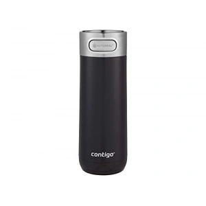 470 mL Siyah Termos Bardak, Otomatik Kapak ile Pratik