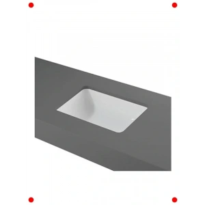 48 cm Tezh Altı Beyaz Lavabo