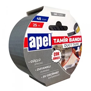 48 mm x 25 m Gri Duct Tape, Çok Amaçlı Kullanım