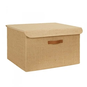 48 x 40 x 30 cm Jüt Kapaklı Kutu, Şık Tasarım