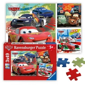49 Parça Puzzle ile Cars2 Yarış Temalı Eğlenceli Oyun