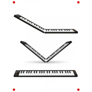 49 Tuş Katlanabilir Taşınabilir Midi Klavye (Siyah)