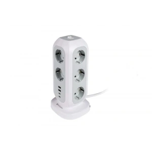 49547 - EUPT-01 EU POWER TOWER - 11xAC / 2xUSB / 2xType-C