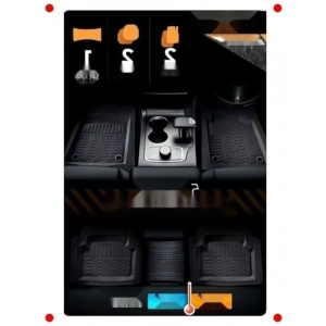 4D Havuzlu Araç Paspas Seti (Siyah)