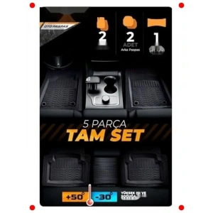 4D Havuzlu Araç Paspas Seti Siyah