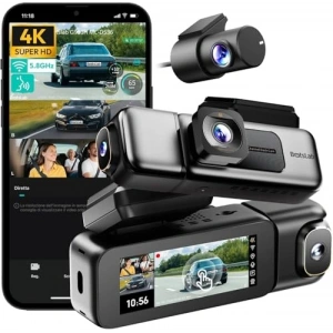 4K Araç Kamerası, 3 Kanallı Gece Görüşü ve GPS Destekli