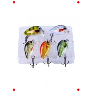 5 Adet Crankbait Balık Olta Yem Seti Sesli