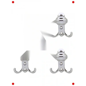 5 Adet Krom Metal Duvar Askısı - Portmanto Vestiyer