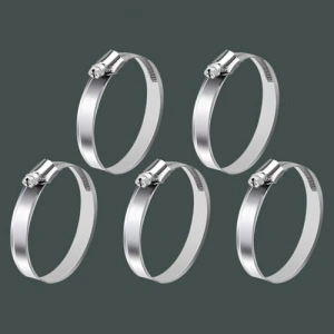 5 ADET Paslanmaz Çelik Hortum Kelepçesi 25x42 mm Tork Ayarlı
