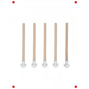 5 Adet Pürüzsüz Ahşap Kuş Tüneği 20 cm