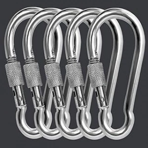 5li Paket 12 mm Vidalı Karabina, Metal Ekipman