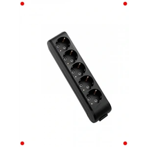 5li Topraklı Klemens Bağlantılı Siyah Priz