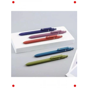 5li Vintage Mavi Mürekkep Jel Kalem Seti