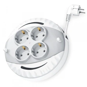 5 Metre Makaralı Dörtlü Grup Priz, 3x1mm Bakır Kablo