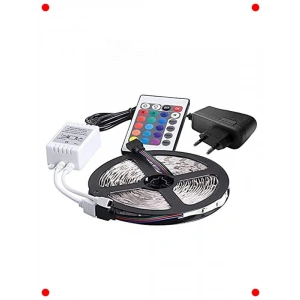 5 Metre RGB Şerit LED Seti - İç/Dış Mekan, Silikonlu