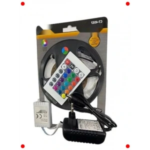 5 Metre RGB Şerit  Seti Kumandalı ve Trafo