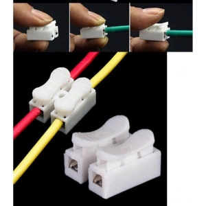 50li Paket Mandallı Vidasız Klemens, Basmalı Tip 2 li 2 pin