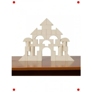 50 Parça Ahşap Yapım Blokları