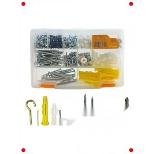 502 Parça Bağlantı Elemanı Seti, Çantalı Çivi Vida Dübel