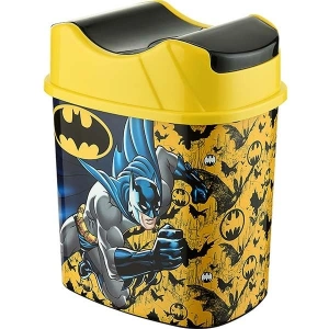 5.5 Litre Kapasiteye Sahip Çocuk Odası Çöp Kovası, Batman Temalı