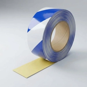 5cm x 1m Mavi Beyaz Reflektörlü Bant, Gece Görünürlüğü Artırıcı