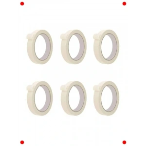 6 Adet Profesyonel Maskeleme Bandı - 18mm x 25m