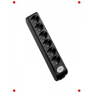 6lı Anahtarlı Priz Grup Topraklı Çocuk Korumalı