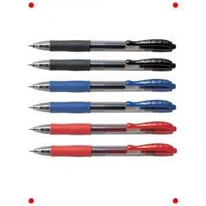 6lı Çekilebilir Jel Tükenmez Kalem Seti (İnce Uç)