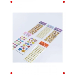6lı Kabartmalı Sticker Seti: Yıldızlar ve Emojiler
