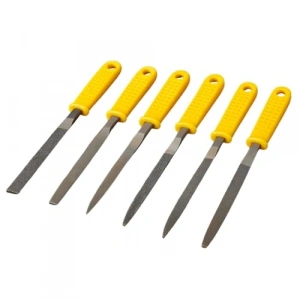 6lı Metal Eğe Seti, 16 cm Uzunlukta, Ahşap ve Plastik İçin