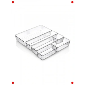 6lı Şeffaf Çekmece Düzenleyici Seti - Çok Amaçlı