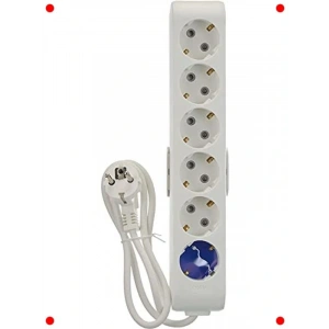 6lı Topraklı Priz Kablolu - 1 Metre