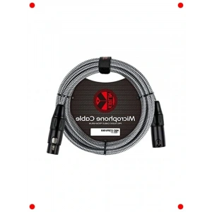 6 Metre Örgülü XLR Mikrofon Bağlantı Kablosu