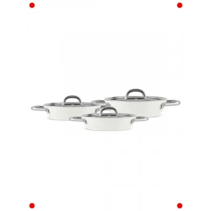 6 Parça Krem Rengi Yapışmaz Sahan Seti