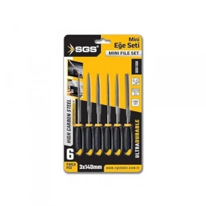6 Parça Metal Eğe Seti, 3x140 mm Ölçülerde