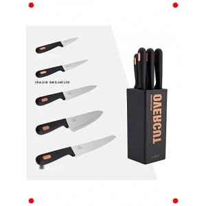 6 Parça Profesyonel Mutfak Bıçak Seti (Siyah)